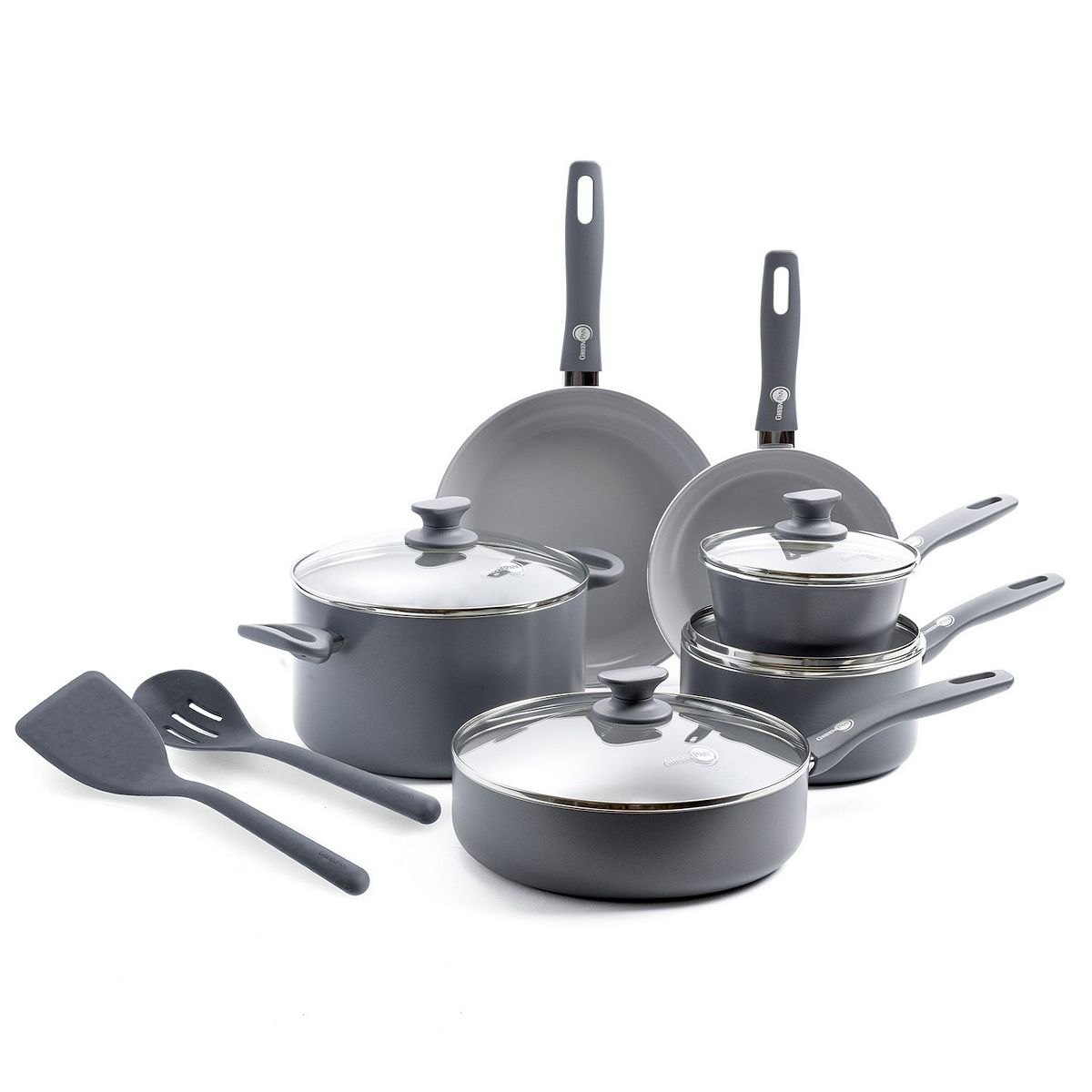 GreenPan Dover 12-Piece Cookware Set - Gray