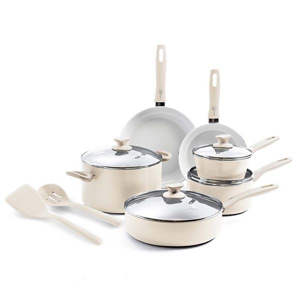 GreenPan Dover 12-Piece Cookware Set - White