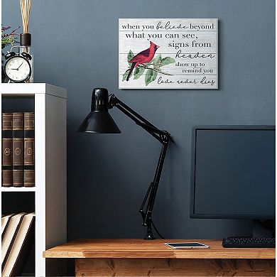 Stupell Home Decor Believe Love Never Dies Cardinal Wall Art