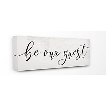 Stupell Home Decor Be Our Guest Script Canvas Wall Art