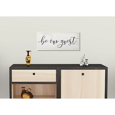 Stupell Home Decor Be Our Guest Script Look Canvas Wall Art