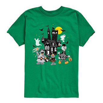 Boys 8-20 Sesame Street Haunted House Graphic Tee
