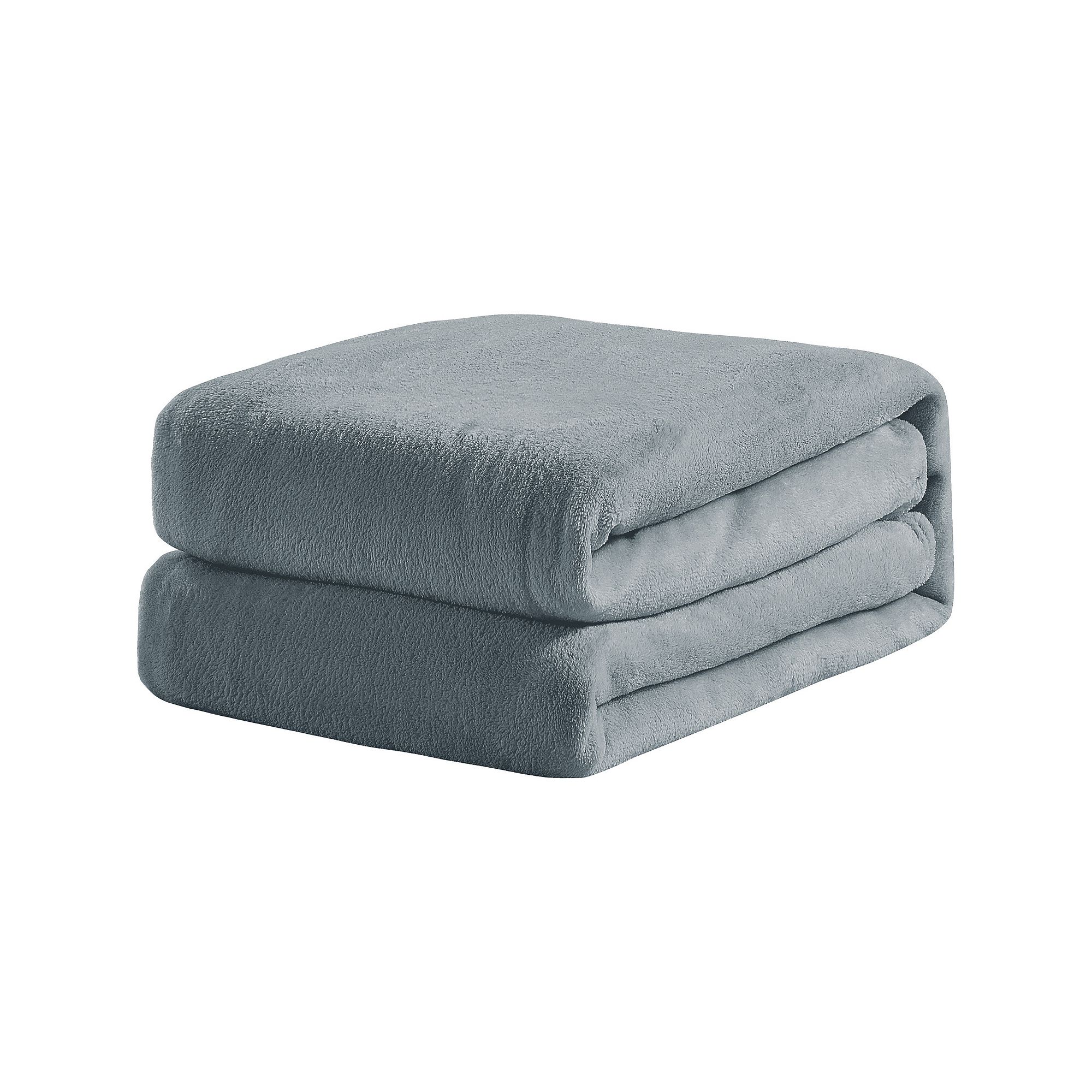 Harper Lane® Velvet Plush Blanket, Medium Gray