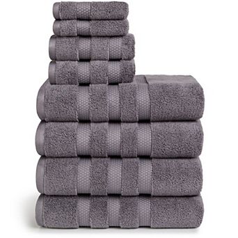 Vivendi Infinity 8 pc Bath Towel, Hand Towel & Wash Cloth Set