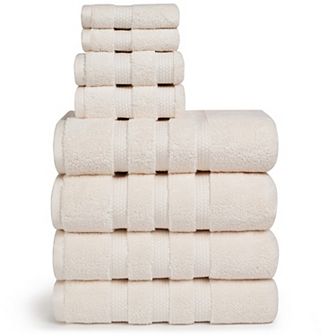 Vivendi Infinity 8 pc Bath Towel, Hand Towel & Wash Cloth Set