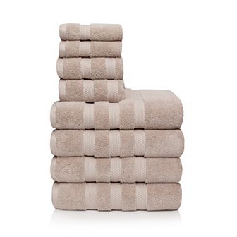 Vivendi Infinity 8 pc Bath Towel, Hand Towel & Wash Cloth Set