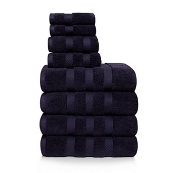 Vivendi Infinity 8 pc Bath Towel, Hand Towel & Wash Cloth Set