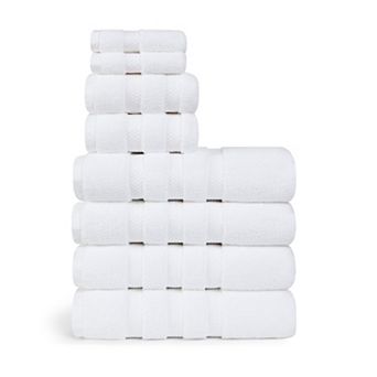 Vivendi Infinity 8 pc Bath Towel, Hand Towel & Wash Cloth Set