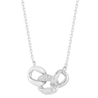 Sunkissed Sterling Cubic Zirconia Curb Link Necklace
