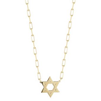 Sunkissed Sterling Star Of David Pendant Necklace