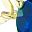 Gold Tone Blue