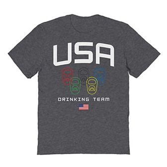 Men's USA Drinking Team Tabs Graphic Tee