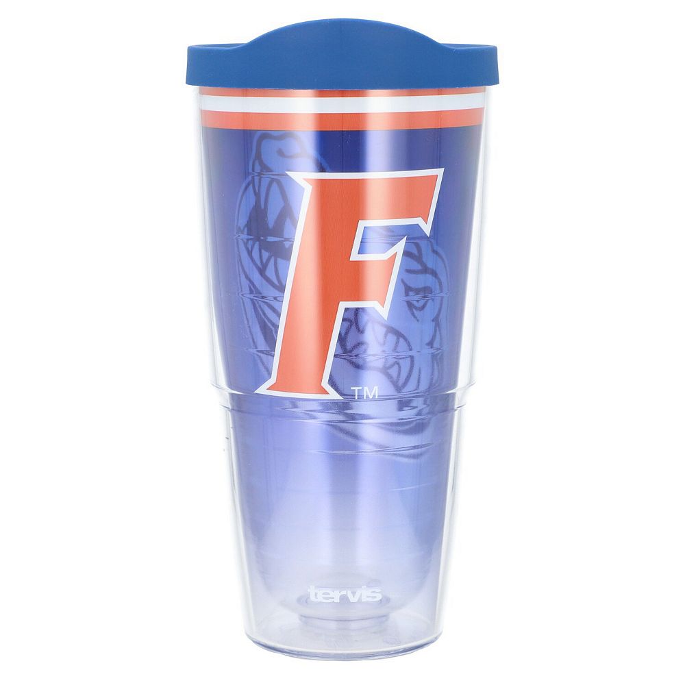 Tervis 24 Oz Florida International University Emblem Tumbler With Navy Lid - Insulated, Clear