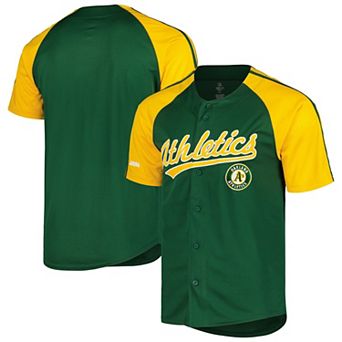 Men's Stitches Green Oakland Athletics Team Raglan Jersey