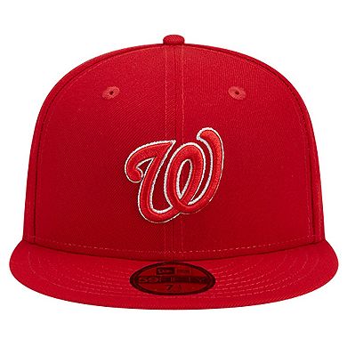 Men's New Era Red Washington Nationals Logo 59FIFTY Fitted Hat