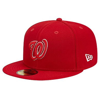 Men's New Era Red Washington Nationals Logo 59FIFTY Fitted Hat