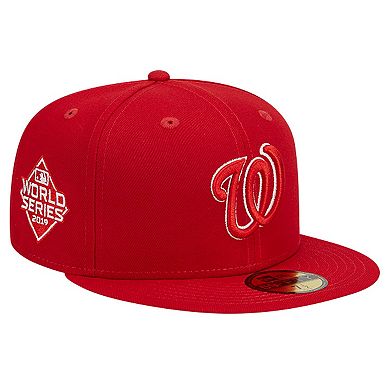 Men's New Era Red Washington Nationals Logo 59FIFTY Fitted Hat