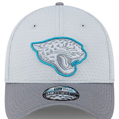 Men's New Era Gray Jacksonville Jaguars 2024 NFL Training Camp 39THIRTY Flex Hat
