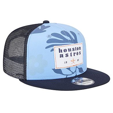 Men's New Era Navy Houston Astros Bikini Bottom Trucker 9FIFTY Snapback Hat