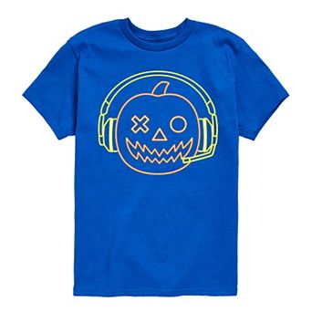 Boys 8-20 Neon Gamer Pumpkin Graphic Tee