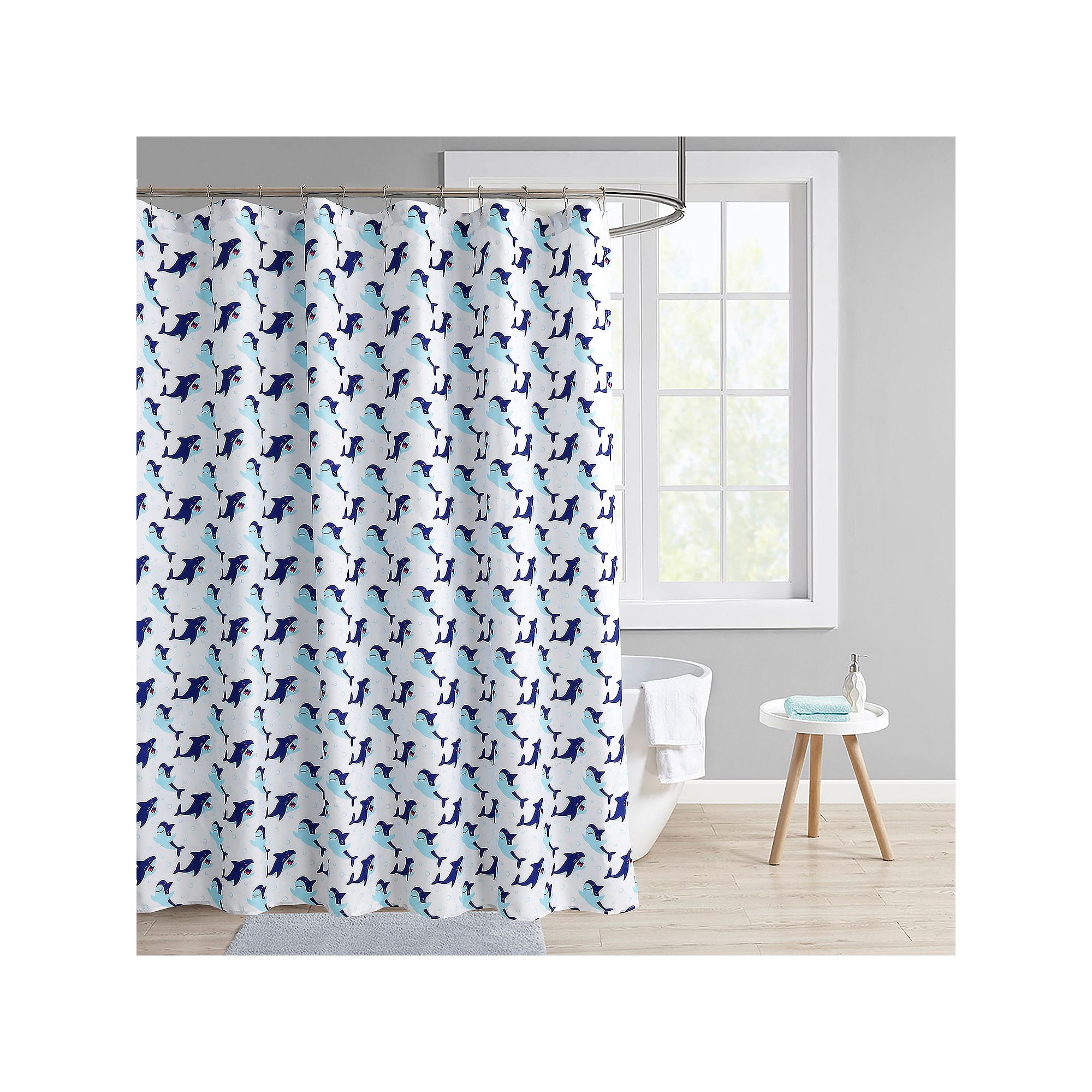 Harper Lane Rainbow 13-pc. Shower Curtain Set, Size: 72X72, Sharks