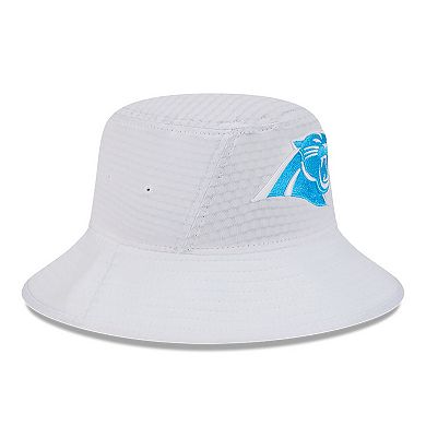 Men's New Era White Carolina Panthers 2024 NFL Training Camp Stretch Bucket Hat