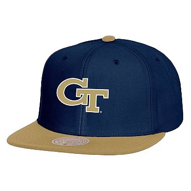 Men's Mitchell & Ness Navy/Gold Georgia Tech Yellow Jackets 2-Tone 2.0 Snapback Hat