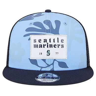 Men's New Era Navy Seattle Mariners Bikini Bottom Trucker 9FIFTY Snapback Hat