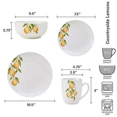 Studio Nova Country's Lemon 16-pc. Dinnerware Set