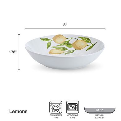 Studio Nova Country Lemon 4 pc Pasta Bowls Set