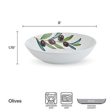 Studio Nova Olive 4 pc Pasta Bowls Set