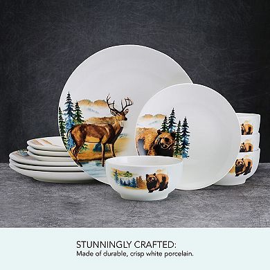 Studio Nova Woodland Animals 12 pc Dinnerware Set