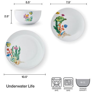 Studio Nova Underwater Life 12-pc. Dinnerware Set