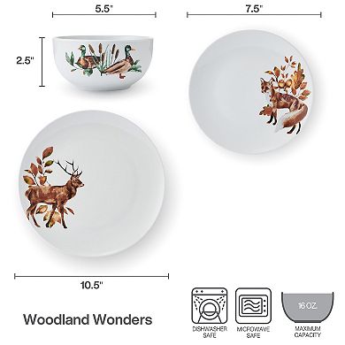 Studio Nova Woodland Wonders 12-pc. Dinnerware Set
