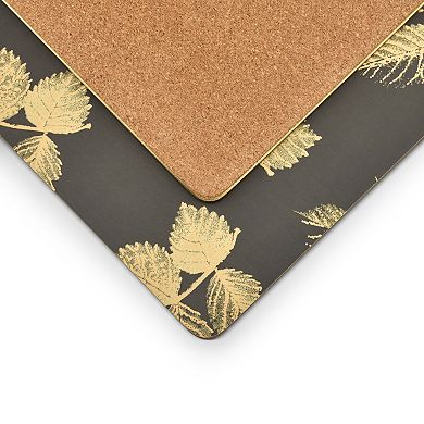 Pimpernel Sara Miller Etched Leaves Placemats, Set Of 4