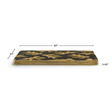 Pimpernel Sara Miller Etched Leaves Placemats, Set Of 4