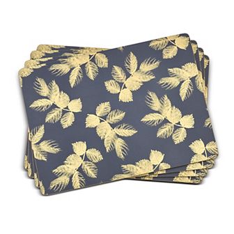 Pimpernel Sara Miller Etched Leaves Placemats, Set Of 4