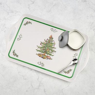 Pimpernel Christmas Tree Melamine Large Handled Tray
