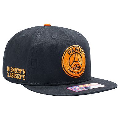 Unisex Black Paris Saint-Germain Locale Snapback Hat