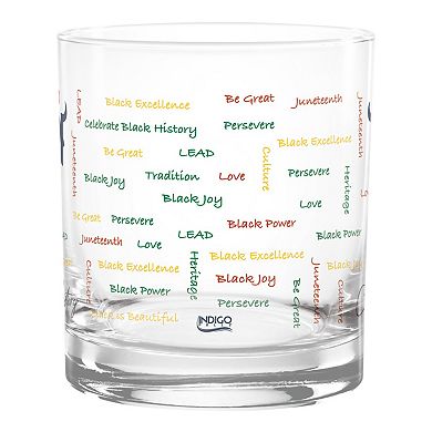 Howard Bison 14oz. Black History Month Rocks Glass