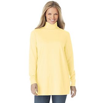 Woman Within Plus Size Perfect Long-Sleeve Turtleneck Tee