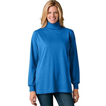 Woman Within Plus Size Perfect Long-Sleeve Turtleneck Tee