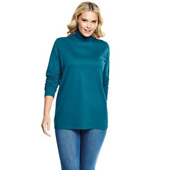 Woman Within Plus Size Perfect Long-Sleeve Turtleneck Tee