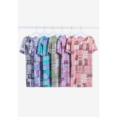 Woman Within Plus Size 7-Day Notch-Neck Tunic