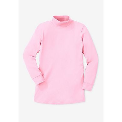 Woman Within Plus Size Perfect Long-Sleeve Mockneck Tee