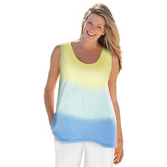 Woman Within Plus Size High-Low Tank