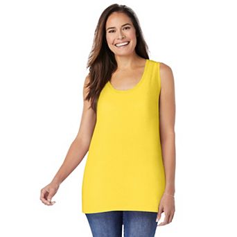 Woman Within Plus Size High-Low Tank