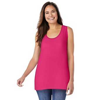 Woman Within Plus Size High-Low Tank