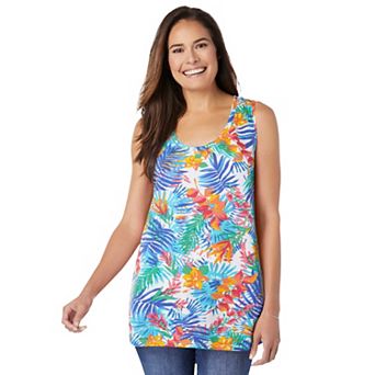 Woman Within Plus Size High-Low Tank
