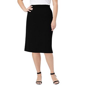 Jessica London Women's Plus Size Tummy Control Bi-Stretch Pencil Skirt